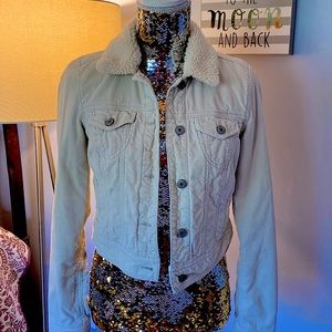 American Eagle cropped corduroy bomber jacket.